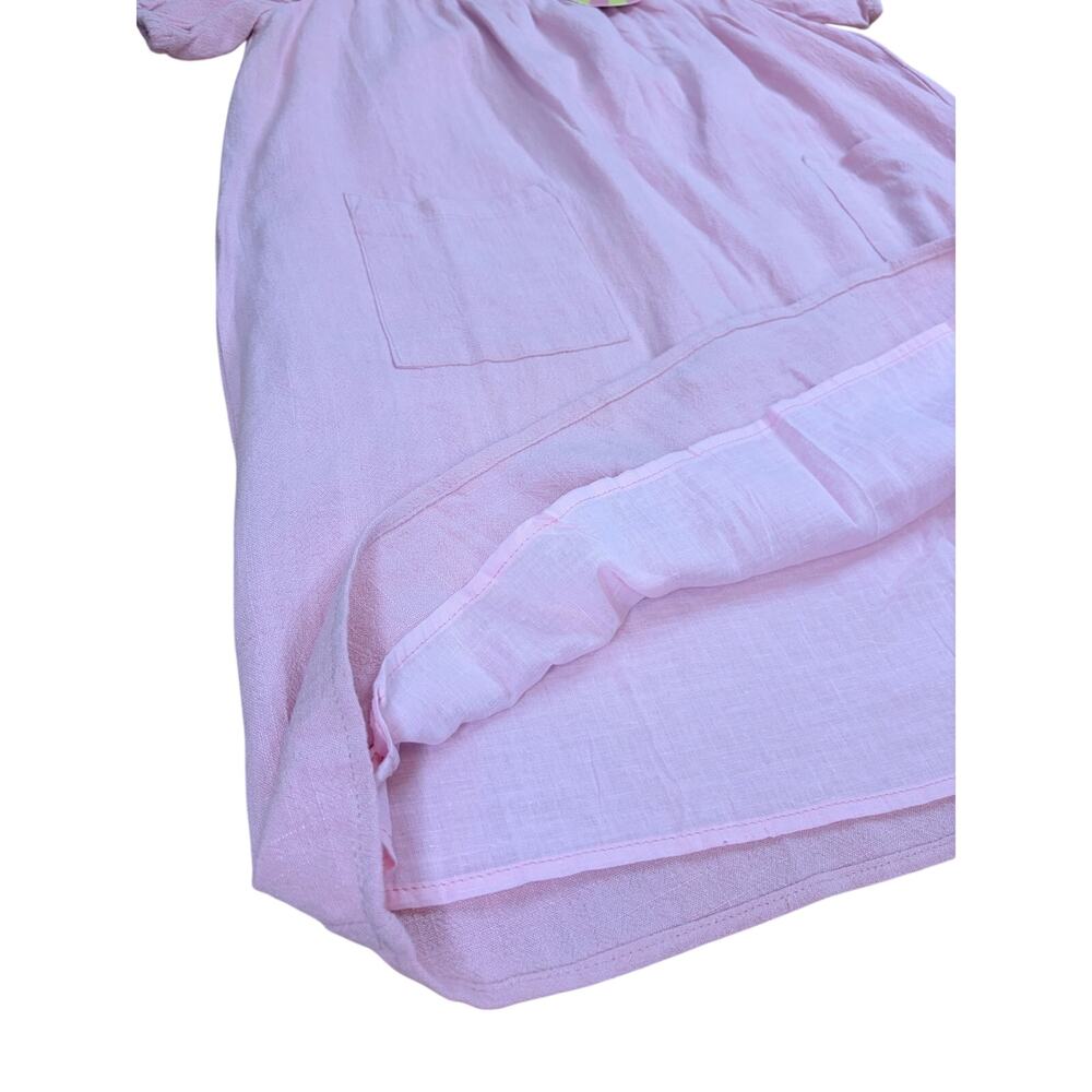 Hayden Girls NWT Pink Patch Pocket Square Ruffled Dress Size Small - Picture 3 of 7